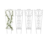 Relaxdays Treillis de Jardin, Support rosiers, métal Brun, 115 x 38 x 0,5 cm, Lot de 4