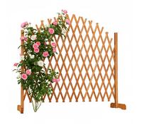 Relaxdays Treillis extensible en bois