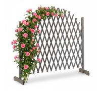 Relaxdays Treillis extensible en bois