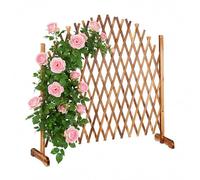 Relaxdays Treillis extensible en bois