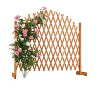 Relaxdays Treillis Jardin en Bois Extensible, Clôture Grillage Pliable Plante grimpante Bordure Balcon terrasse