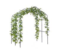 Relaxdays Treillis pour Plantes grimpantes, métal, Noir | filet + accessoires, 240x190x180 cm, légumes