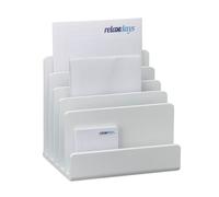 Relaxdays Trieur de Documents en Bambou Blanc