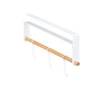 Relaxdays Tringle armoires pour vêtements, accrocher, crochets, peu de place, barre suspension HxlxP 13x2x30 cm,blanc/