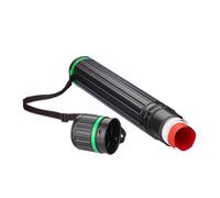Relaxdays Tube de Transport télescopique en Plastique avec Sangle réglable et Couvercle à Visser Noir 64 à 100 cm A0