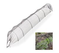 Relaxdays Tunnel de jardin en filet, 3 m, protection des plates-bandes contre les nuisibles et les insectes, mailles fines, tunnel de plantation avec arceaux, noir