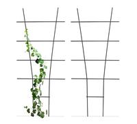 Relaxdays Tuteur à Plantes, en lot Pratique de 2, métal (Acier), H x L : 79 x 35 cm, pour intérieur et extérieur, Noir