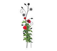 Relaxdays Tuteur à Plantes, Treillis en métal, Non Fixe, Design Vintage, HxLxP : env. 110 x 34 x 1 cm, Noir
