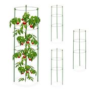 Relaxdays Tuteur à tomates 60 cm lot de 4