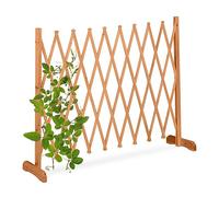 Relaxdays Tuteur à tomates, en Bois, Plantes grimpantes, Non Fixe, Largeur Extensible Jusqu’à 275 cm, Jardin, Orange