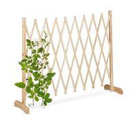 Relaxdays Tuteur à tomates, en Bois, Plantes grimpantes, Non Fixe, Nature | largeur extensible jusqu’à 275 cm, jardin