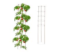 Relaxdays Tuteur à tomates en lot de 2 marron