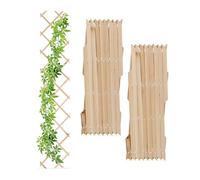 Relaxdays Tuteur à tomates en Lot de 3, Extensible, pour Plantes grimpantes, 180 cm, pour Jardin, Balcon, Nature