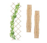 Relaxdays Tuteur à tomates en Lot de 3, Extensible, pour Plantes grimpantes, 180 x 60 cm, pour Jardin, Balcon, Nature