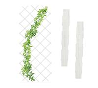 Relaxdays Tuteur à tomates, en lot Pratique de 3, Extensible, Bois de Sapin, pour Le Mur, 180 x 90 cm, Blanc