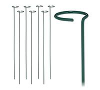Relaxdays Tuteur à tomates, lot Pratique de 8, métallique (Acier), Longueur : 80 cm, pour Le Jardin, Vert foncé