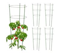 Relaxdays Tuteur à tomates vert en lot de 5
