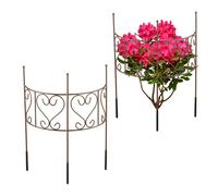 Relaxdays Tuteur demi-cercle marron