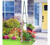 Relaxdays Tuteur Jardin Pyramide Haute Colonne Rosier Arche Plante Grimpante Arceau Vert