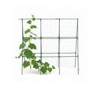 Relaxdays Tuteur pour concombres, Forme en A, H x L : 114 x 135 cm, Treillis pour Plantes grimpantes, Acier/PE, Vert