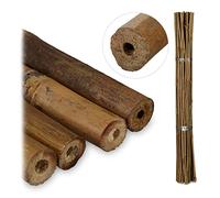 Relaxdays Tuteur pour Plante en Bambou, Lot de 50, 75 cm, Croissance des Plantes, Déco, Tiges Bambou Durable, Naturel
