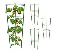Relaxdays Tuteur à tomates 45 cm lot de 4