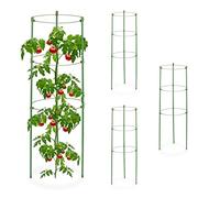 Relaxdays Tuteur à tomates 60 cm lot de 4