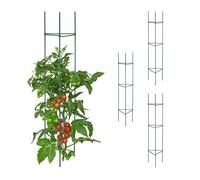 Relaxdays Tuteur à tomates 150 cm lot de 4