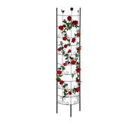 Relaxdays tuteur rosier grimpant semi-circulaire à planter support pour plantes grimpantes jardin H 180 cm noir
