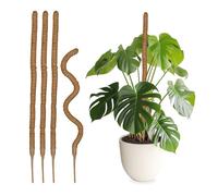 Relaxdays Tuteurs en Fibre de Coco, Lot de 5, pour Monstera, Photos et Autres Plantes d'intérieur, 90 cm de Long, Nature