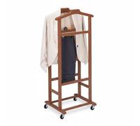 Relaxdays Valet femme premium bambou sur roulettes