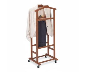 Relaxdays Valet femme premium bambou sur roulettes