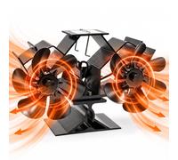 Relaxdays Ventilateur de poêle double