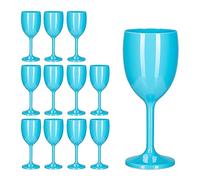 Relaxdays Lot de 12 verres à vin en plastique