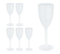 Relaxdays Verre à vin en plastique en lot de 6
