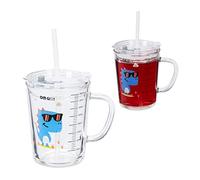 Relaxdays 2x verres pour enfant motif de dinosaure