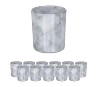 Relaxdays Verres à bougie coloris gris set de 12
