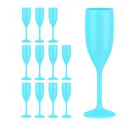 Relaxdays verres à champagne, set de 12, incassable, sans BPA, couleurs | réutilisable, coupe mousseux, mariage, camping