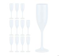 Relaxdays Set de 12 verres à champagne plastique