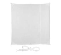 relaxdays Voile d’ombrage carré diffuseur d’Ombre Protection Soleil Balcon Jardin UV 2x2 m Toile imperméable, Blanc, 2 x 2 m