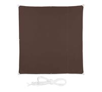 relaxdays Voile d’ombrage carré diffuseur d’Ombre Protection Soleil Balcon Jardin UV lxP 2x2 m Toile imperméable, Brun, Marron, 2 x 2 m