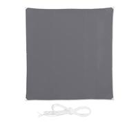 relaxdays Voile d’ombrage carré diffuseur d’Ombre Protection Soleil Balcon Jardin UV lxP 5x5 m Toile imperméable, Gris