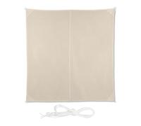 relaxdays Voile d’ombrage carré diffuseur d’Ombre Protection Soleil Balcon Jardin UV Toile imperméable 3x3 m, Beige, 3 x 3 m