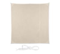 relaxdays Voile d’ombrage carré diffuseur d’Ombre Protection Soleil Balcon Jardin UV Toile imperméable 2x2 m, Beige