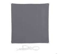 Relaxdays Voile d'ombrage carré 5 x 5 m – hydrofuge, protection UV, gris