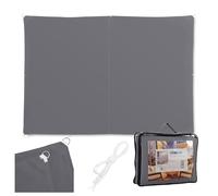 Relaxdays Voile d'ombrage rectangle gris
