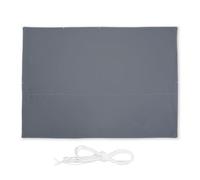 Relaxdays Voile d'ombrage rectangulaire 3,5 x 4,5 m imperméable anti-UV avec tendeurs gris