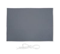 Relaxdays Voile d'ombrage rectangulaire 3,5 x 4,5 m imperméable anti-UV avec tendeurs gris