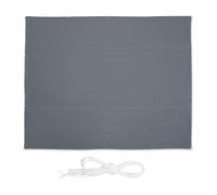 Relaxdays Voile d’ombrage rectangulaire, 5 x 6 m, imperméable, anti-UV, avec tendeurs, terrasse, balcon, gris