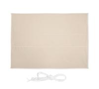 Relaxdays Voile d'ombrage rectangulaire 3,5×4,5 m imperméable anti-UV beige avec tendeurs